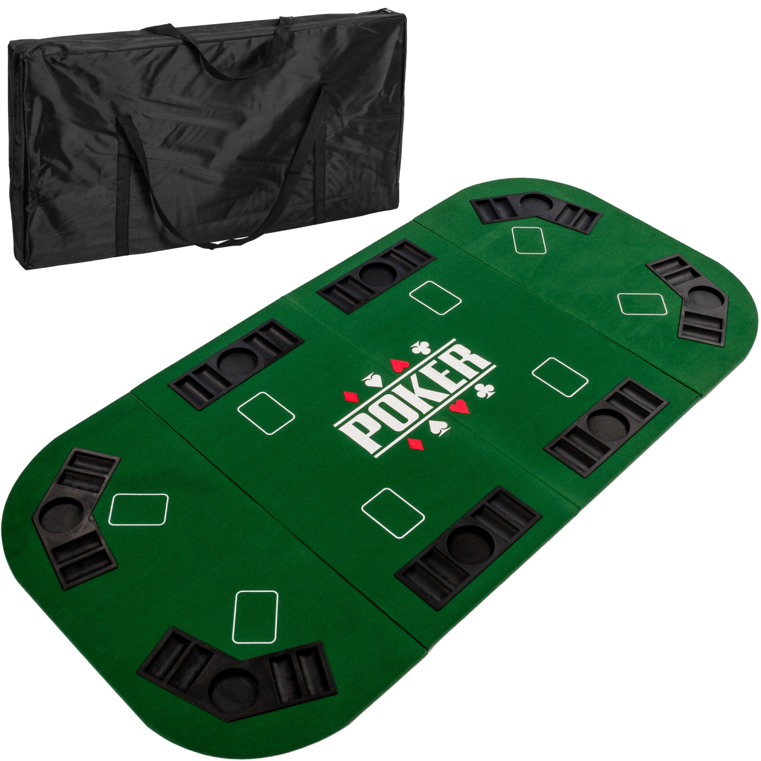 Pokermat – Pokerkleed – Inclusief draagtas – Opvouwbaar – 160 x 80 cm – Groen