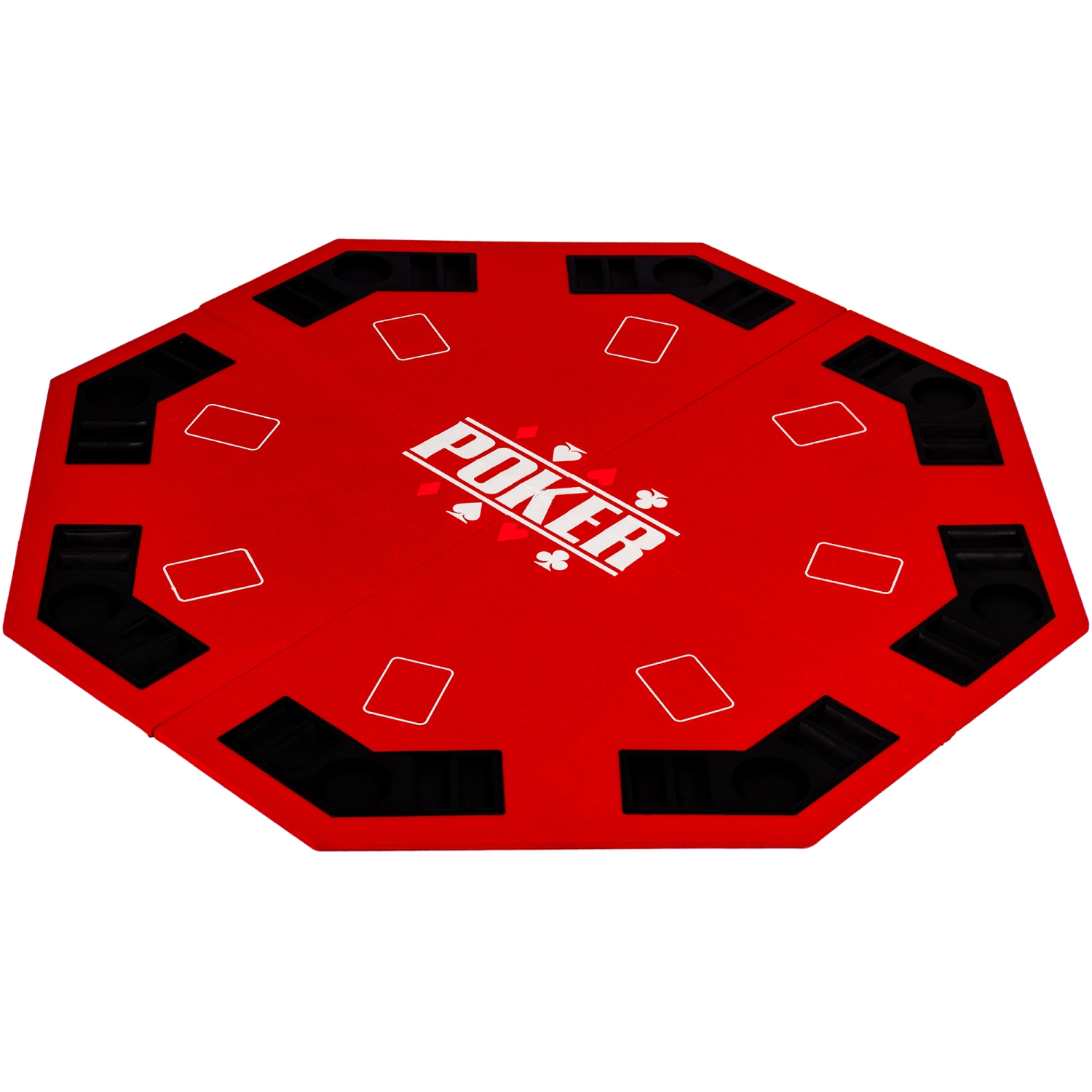 Pokermat – Pokerkleed – Inklapbaar – 120 x 120 cm – Rood