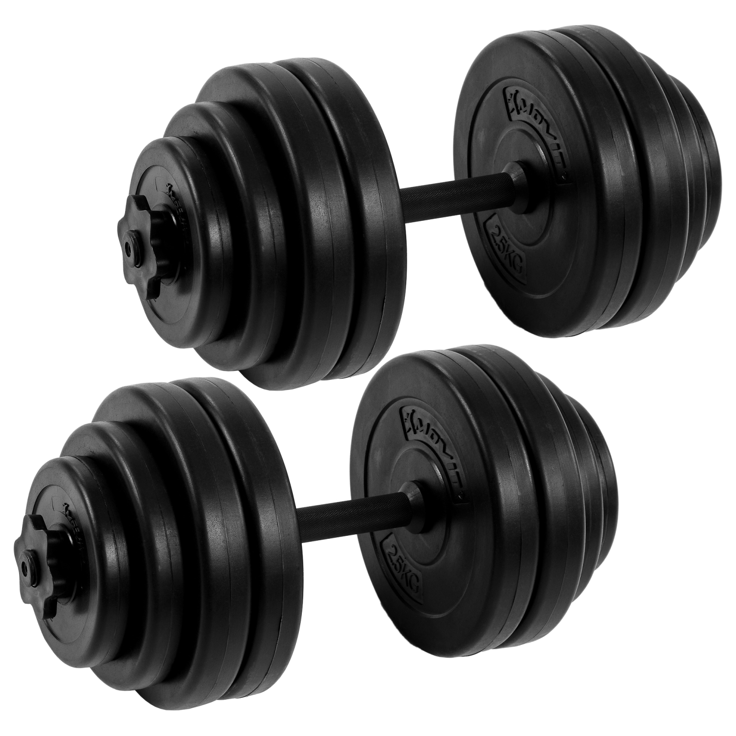 Dumbells set – Gewichten – 25 mm – 30 kg – 2x 15 kg  – Zwart