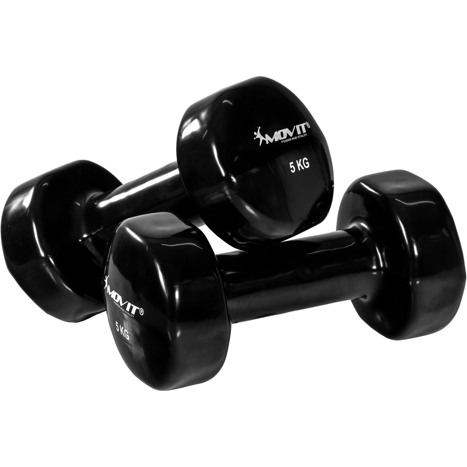Dumbells set – Gewichten – Fitness – 2x 5.0 kg – Zwart