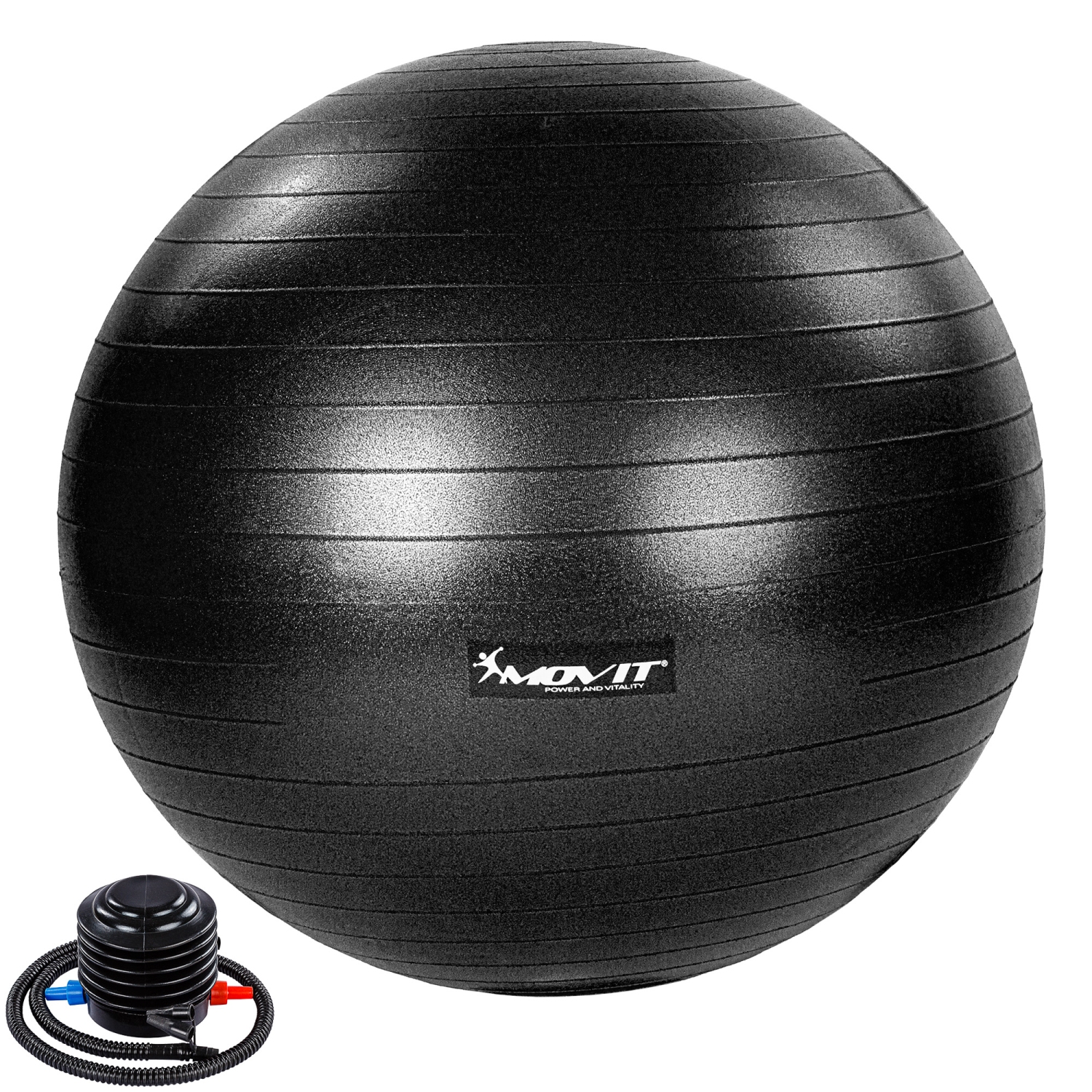 Yoga bal – Pilates bal – Fitness bal – 65 cm – Inclusief pomp – Zwart