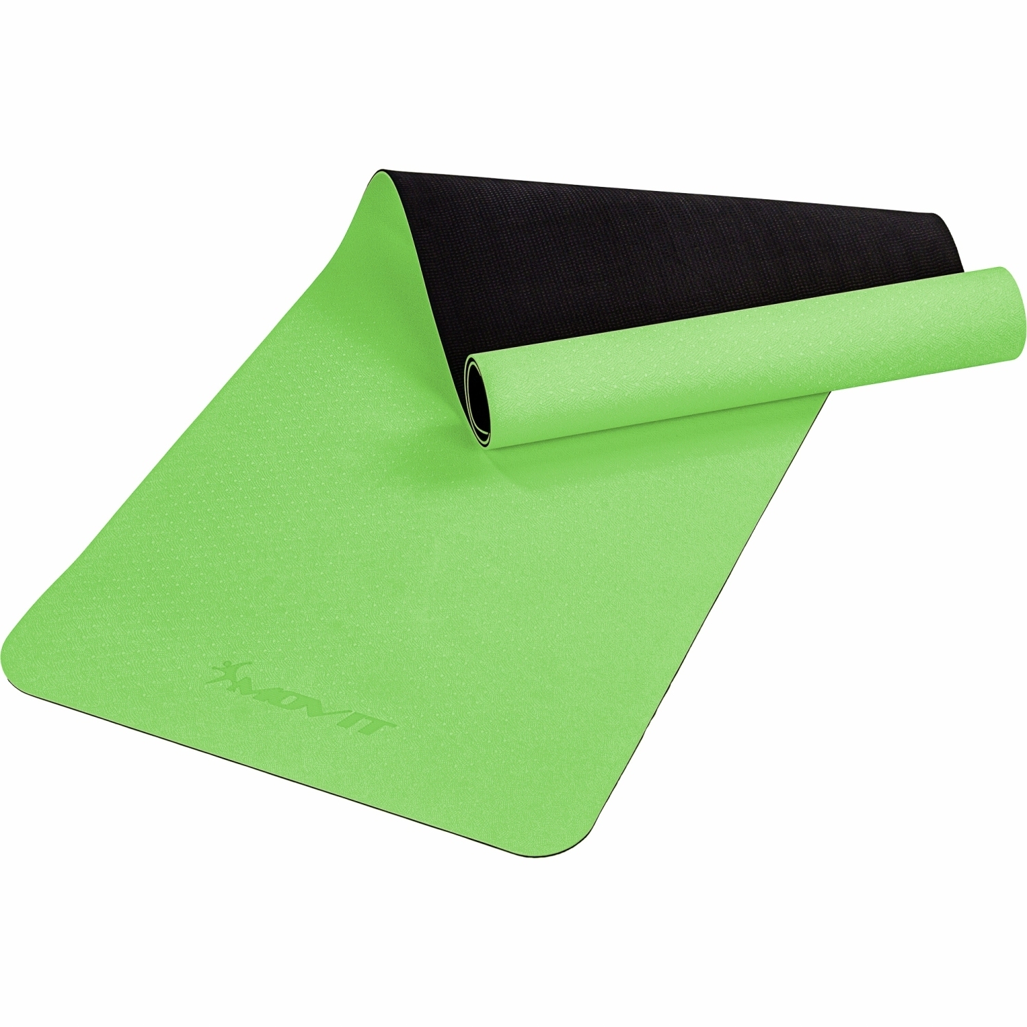 Yoga mat – Fitness mat – Pilates mat – Oprolbaar – 190 x 60 x 0.6 cm – Lichtgroen