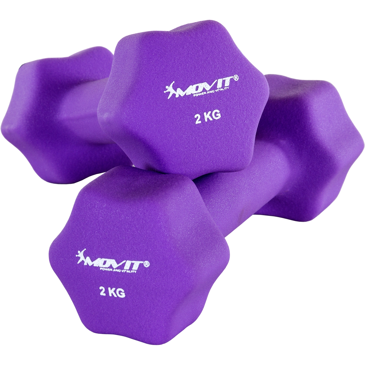 Dumbells set – Gewichten – Fitness – 2x 2 kg – Paars