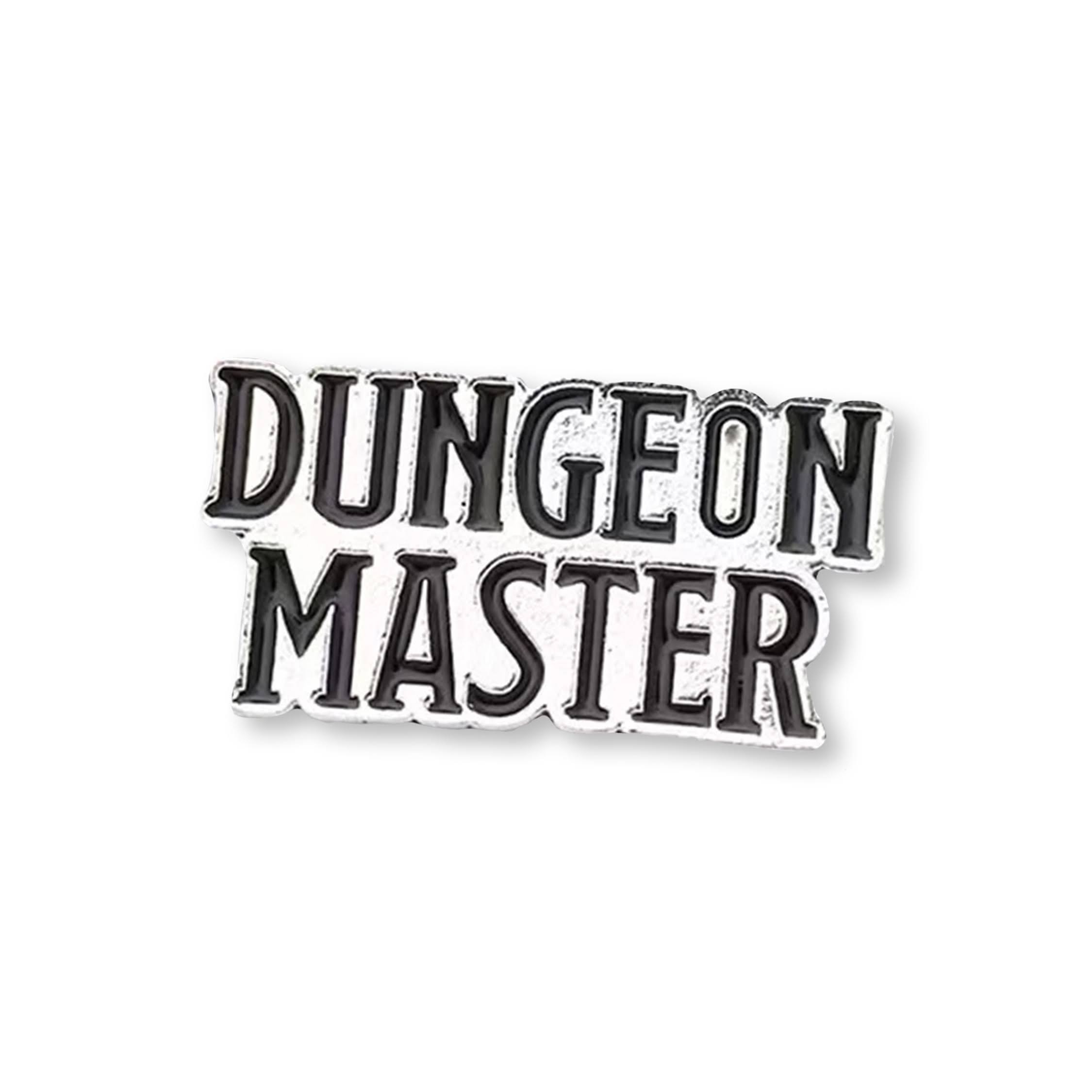 Dungeon Master Pin – Metaal – Zilverkleurig – Zwart