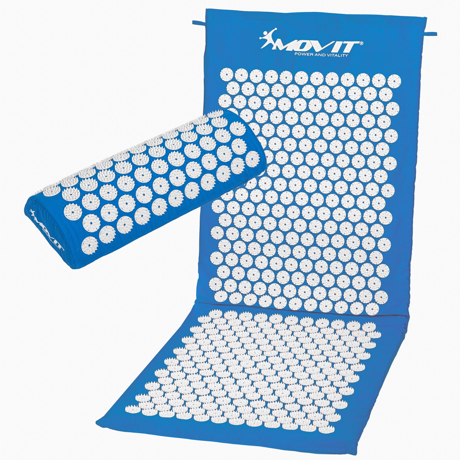 Spijkermat – Acupressuur mat – Shakti mat – Met kussen – 130 x 50 x 2.5 cm – Lichtblauw