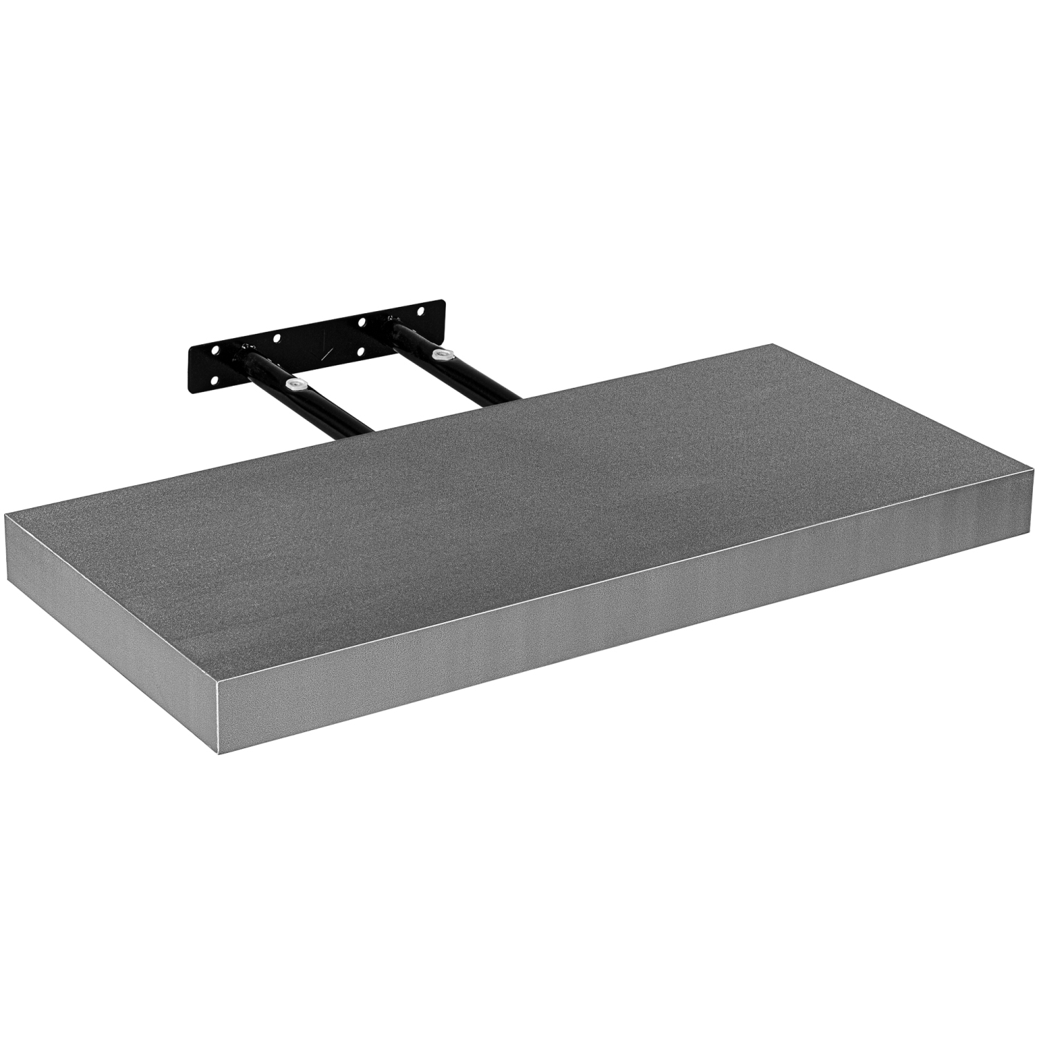 Wandplank Volante – MDF – Staal – Draagvermogen 10 kg – 50 cm – Zilver