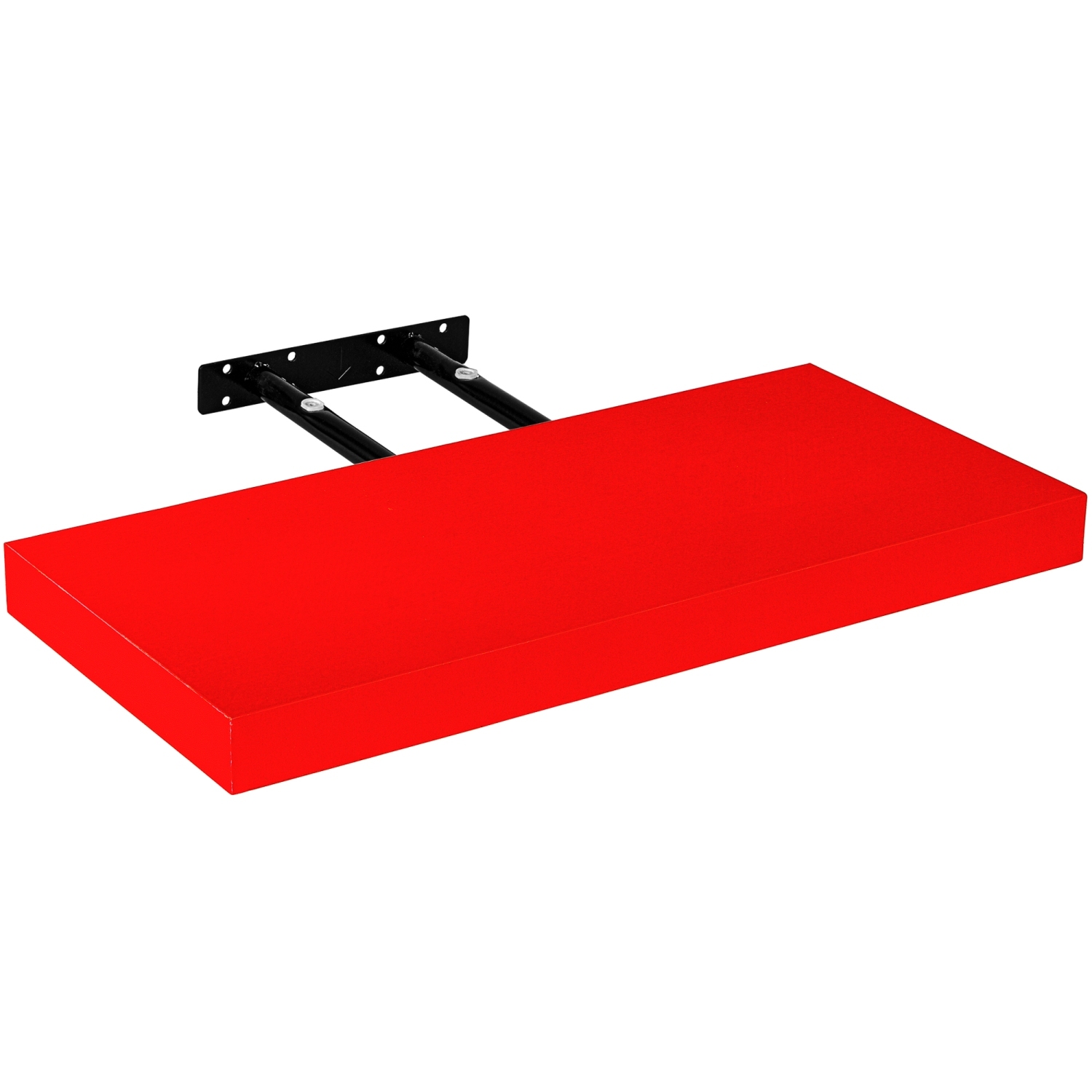 Wandplank Volante – MDF – Staal – Draagvermogen 10 kg – 40 cm – Rood