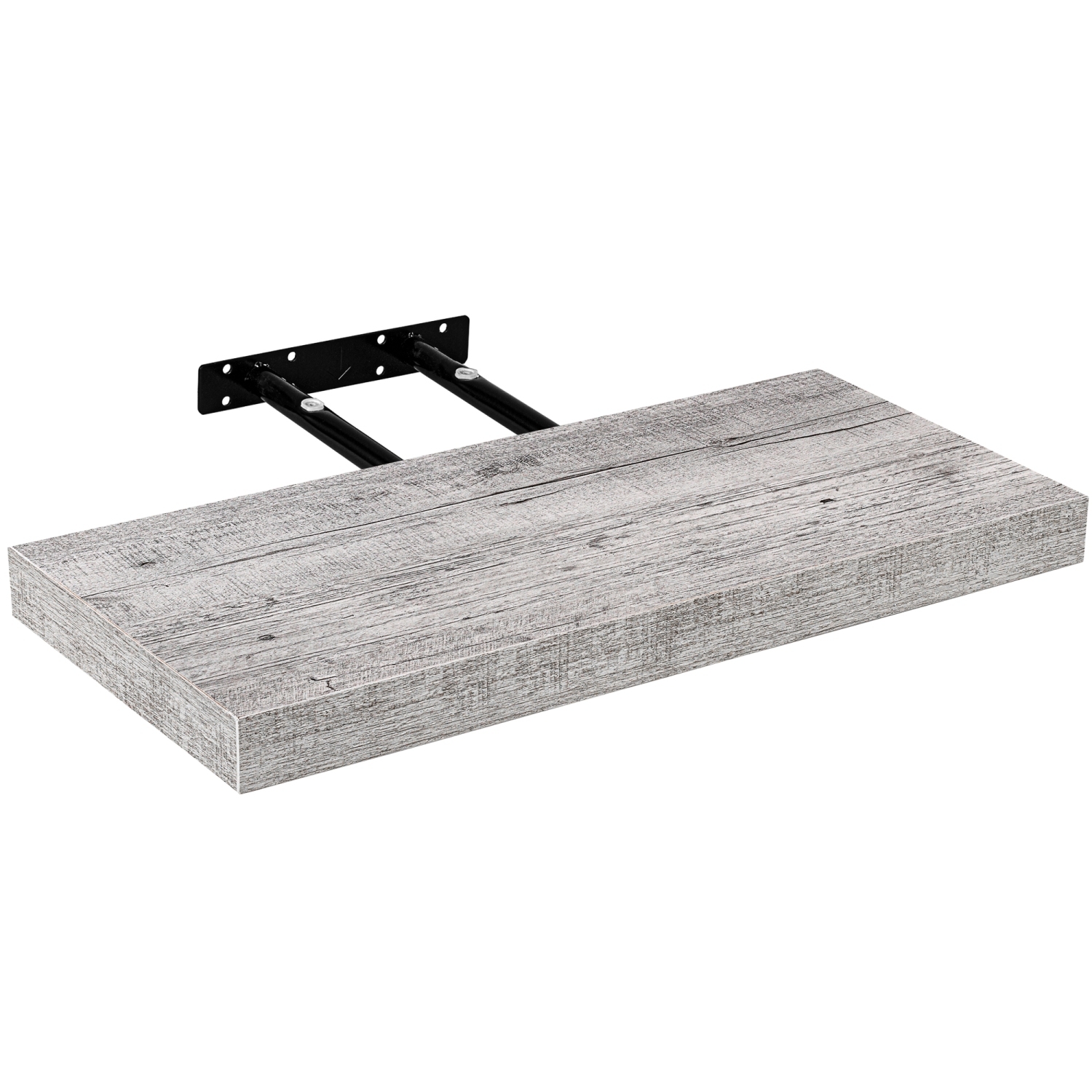 Wandplank Volante – MDF – Staal – Draagvermogen 10 kg – 30 cm – Witte houttinten