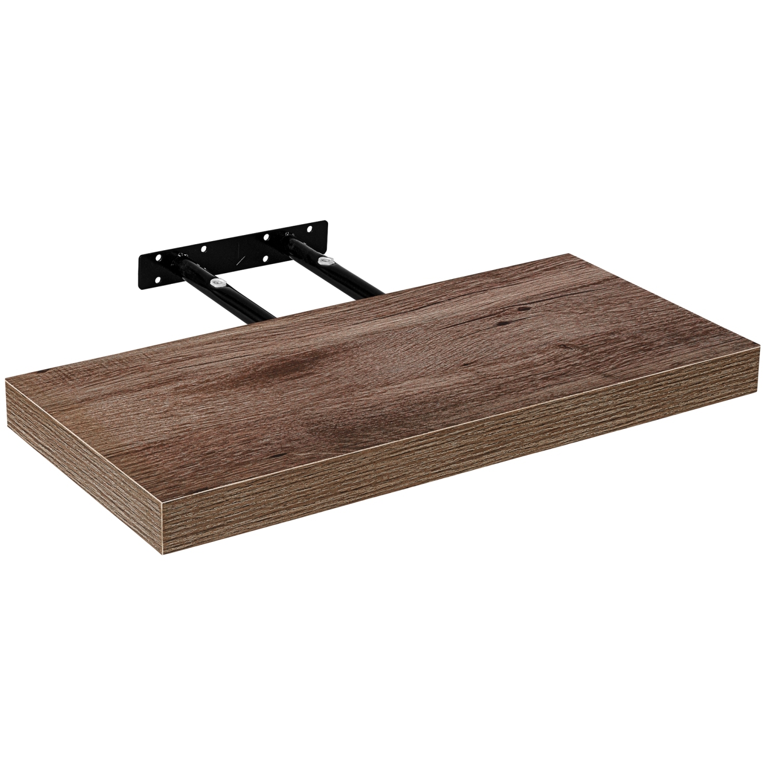 Wandplank Volante – MDF – Staal – Draagvermogen 10 kg – 70 cm – Warme houttinten